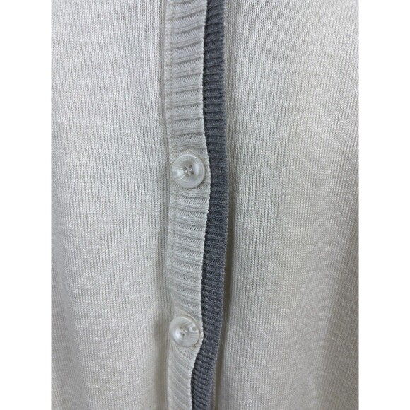 Aeropostale Ivory Grey Trim Button Up Tunic Long Cardigan XL NWT Academia - Picture 7 of 14
